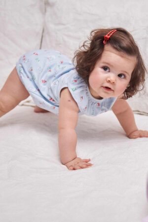 Pijama Pima Bombacho Celeste Navideño 1