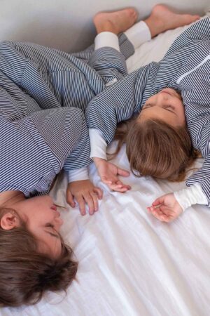 Saco Dormir Niños Invierno Rayas Azul 3