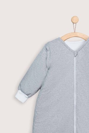Saco Dormir Niños Invierno Gris Oscuro Detalle