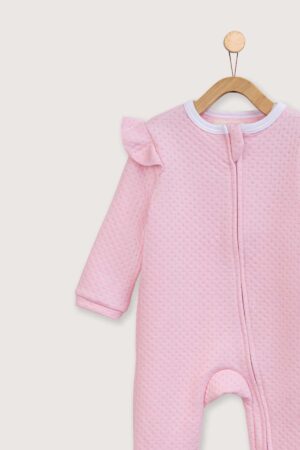 Pijama Enterizo Jacquard Rosado Zoom