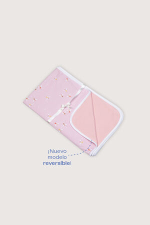 Manta Pima Reversible Rosa Hadas