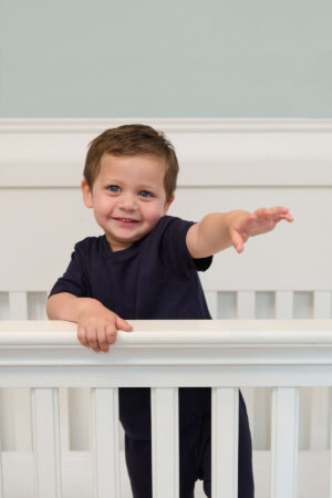 Pijama Pima Manga Corta Azul Acero 1