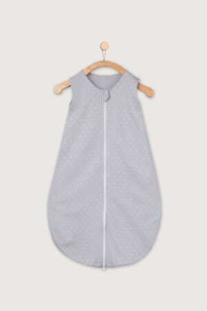 Saco Redondo Verano Gris Puntos Blancos