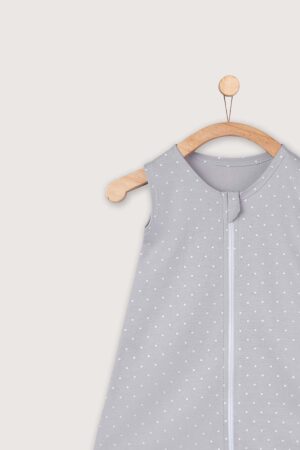 Saco Redondo Verano Gris Puntos Blancos Zoom