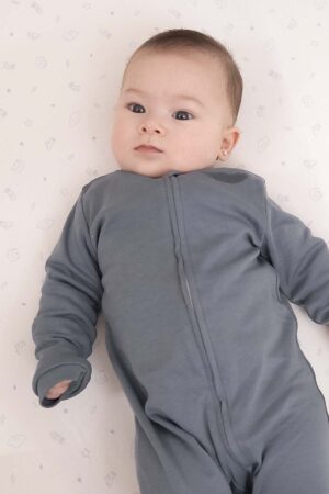Pijama Enterizo Pima Gris Azulado 3