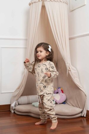 Pijama Jacquard Beige Dino 2