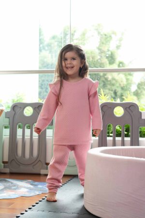 Pijama Jacquard Rosada 1