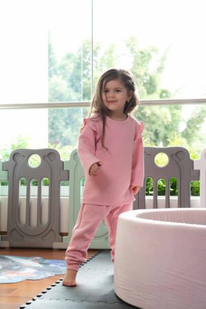 Pijama Jacquard Rosada 2