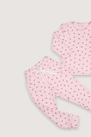 Pijama Jacquard Rosado Margaritas Zoom