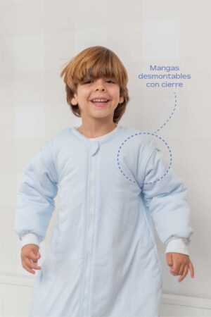 Saco Invierno Celeste Bebe Mangaconcierre
