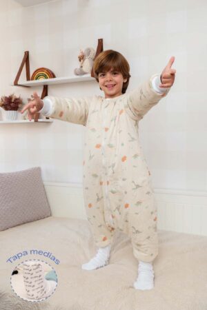 Saco Invierno Crema Dinos Portada Tapamedias