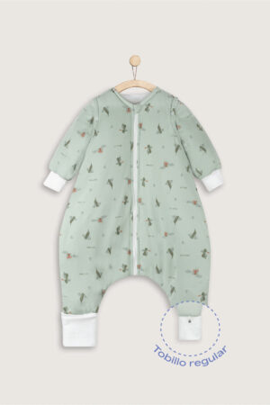 Saco Invierno Verde Dragones Manga Broches Tobilloregular Portada