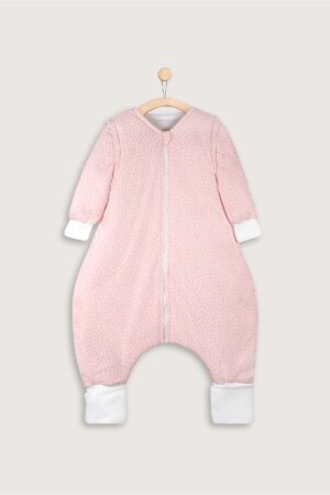Saco Invierno Manga Broches Durazno Flores Tapamedias