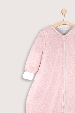 Saco Invierno Manga Broches Durazno Flores Tapamedias Zoom