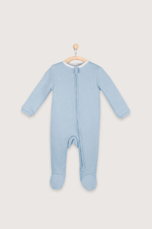 Pijama Enterizo Jacquard Celeste
