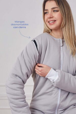 Saco Invierno Adulto Gris Manga