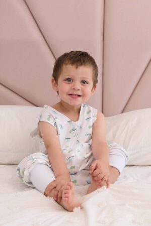 Saco Verano Pies Libres Blanco Dinosaurio 3