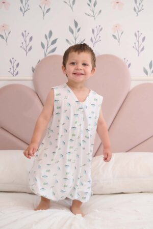 Saco Verano Pies Libres Blanco Dinosaurio 4