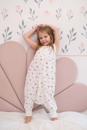 Saco Verano Pies Libres Flores Lila 4