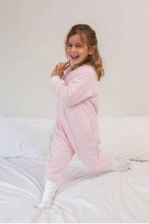 Saco Invierno Rayas Delgadas Rosasdo Tapamedia