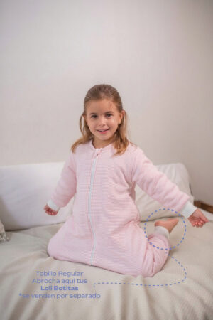 Saco Invierno Rayas Rosado Delgado Tobillo Regular 1