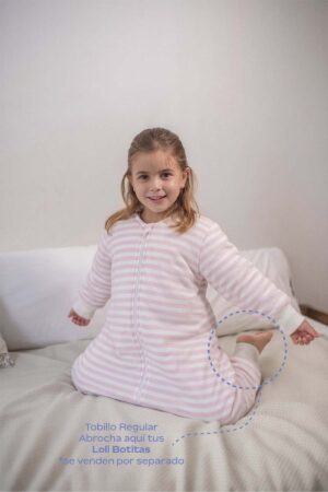 Saco Invierno Rayas Rosado Tobillo Regular